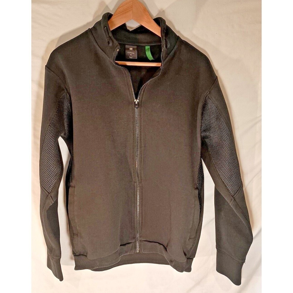 G-Star Raw Black Full Zip Sweatshirt Size Medium Men's
